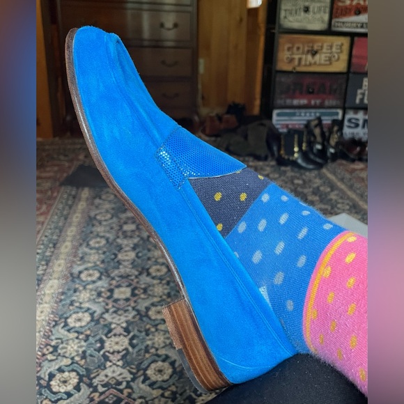 Rare Gravati Italian Royal Blue Suede Loafers - Picture 5 of 8